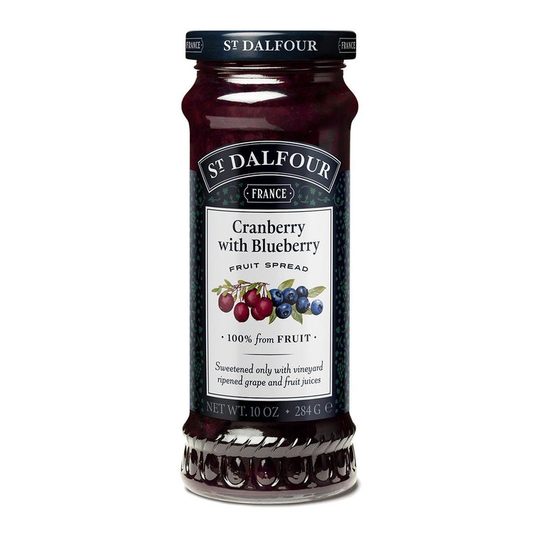 St Dalfour Cranberry and Blueberry Fruit Spread 284g Jam 100% from Fruit Jam x 1