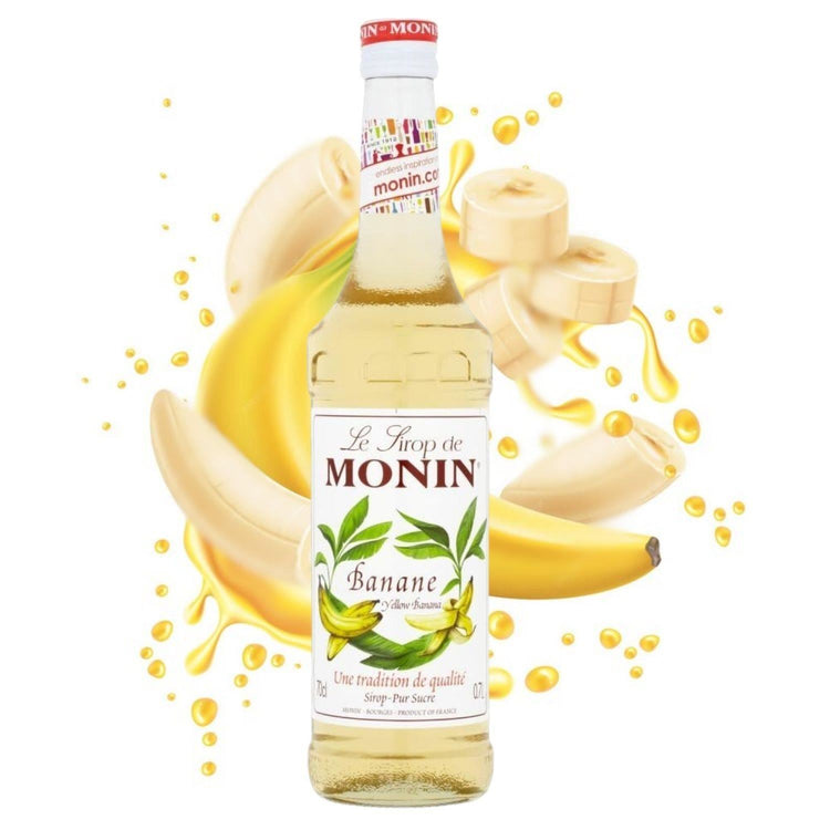 Monin Yellow Banana Coffee Syrup 70cl Bottle Pack of 2