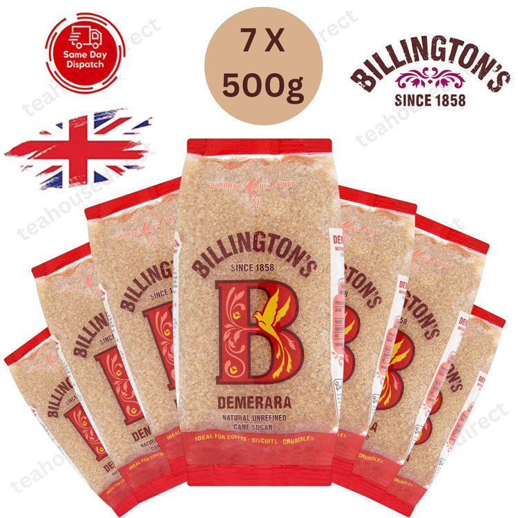 Billingtons Demerara Sugar 500 g (Packs of 7)