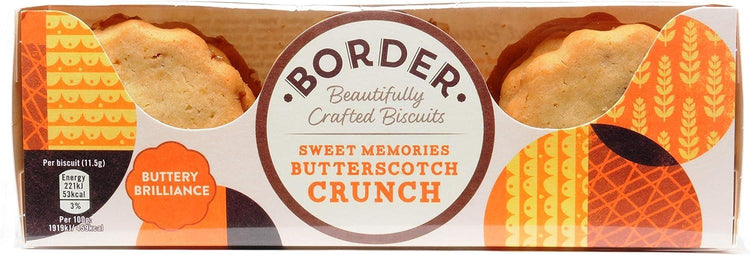 Border Butterscotch Crunch Buttery & Sweet Biscuits Satisfying Snap 135g X 3