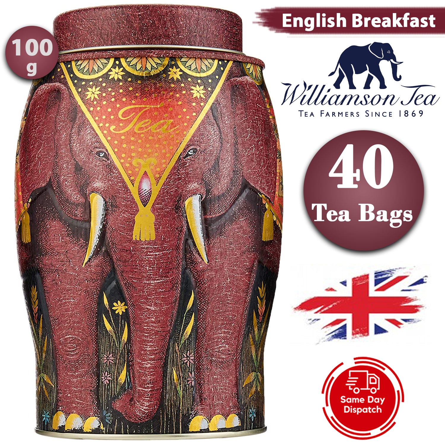 Williamson English Breakfast 50 Tea Bags 125g