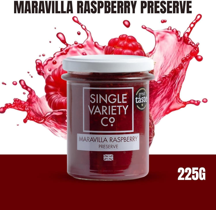 Single Variety Maravilla Raspberry Preserve Delicious Tart, Fruity Flvr 225g X 5
