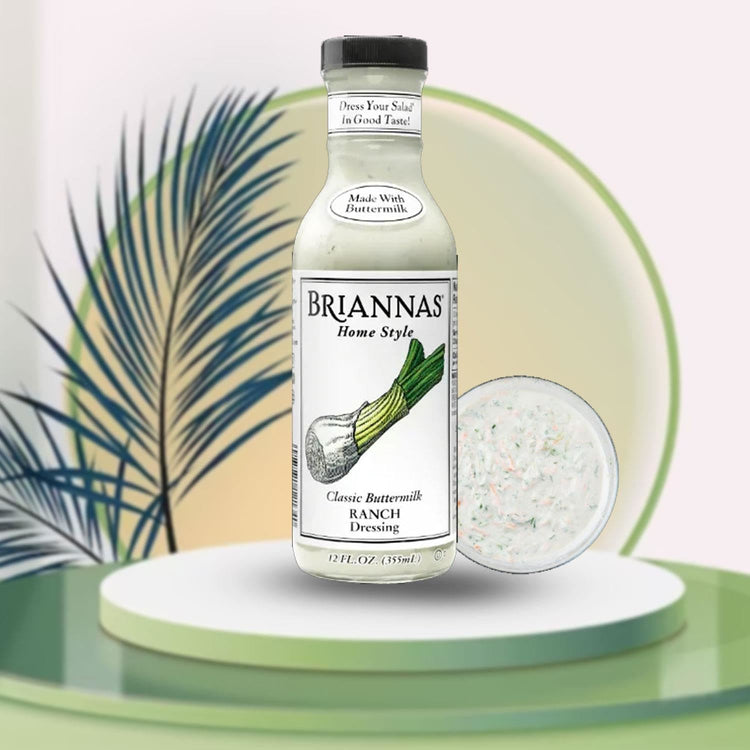Briannas Classic Buttermilk Ranch Dressing 355ml Rich and Creamy Brimming 4 Pack