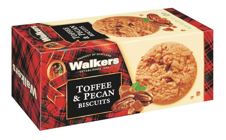 Walkers Toffee and Pecan Biscuits 150g Shortbread Biscuits Pack of 5