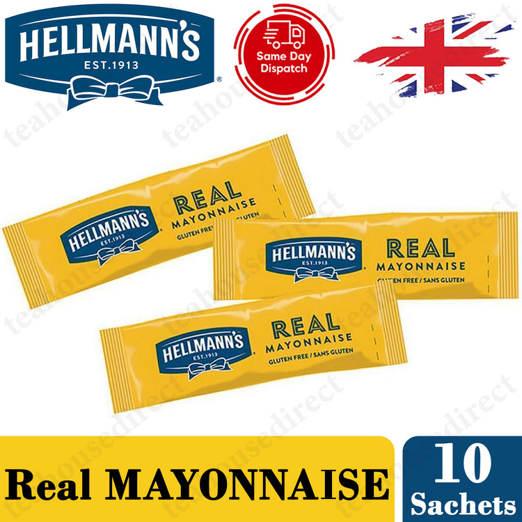 10 x Hellmann's Mayonnaise Mayo Sauce Individual 10ml Sachets