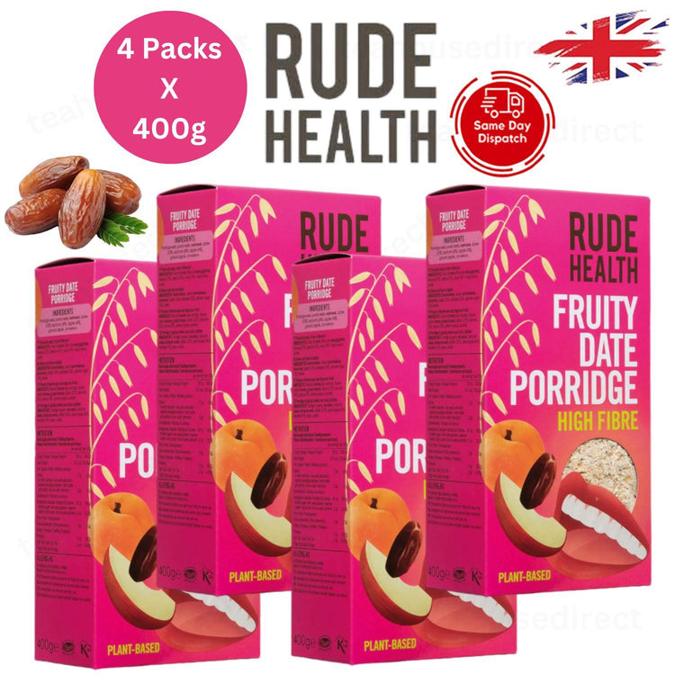 Rude Health Fruity Date Porridge, 400g - 4 Packs