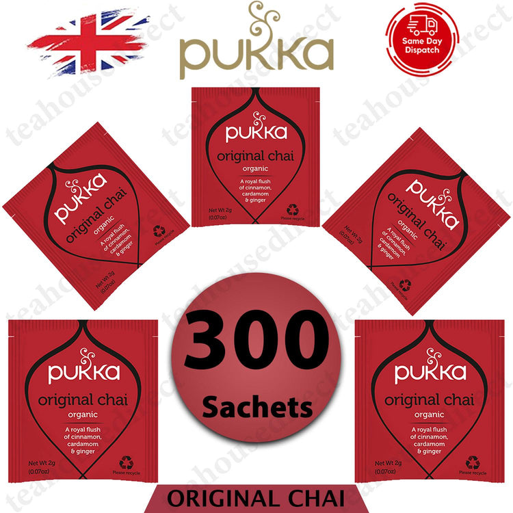 Pukka Herbal Organic Teas Tea Sachet Caffeine Free - Original Chai (300 Sachets)