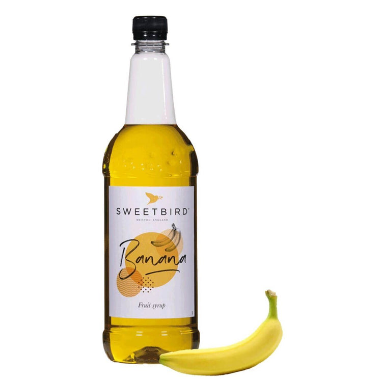 Sweetbird Banana Syrup 1 Lte Tropical Scent & Creamy Taste Vegan Syrup Pack of 6