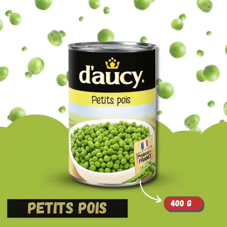 D'Aucy Petits Pois Peas Delicious Flavor Suitable for Vegetarians 400g X 6