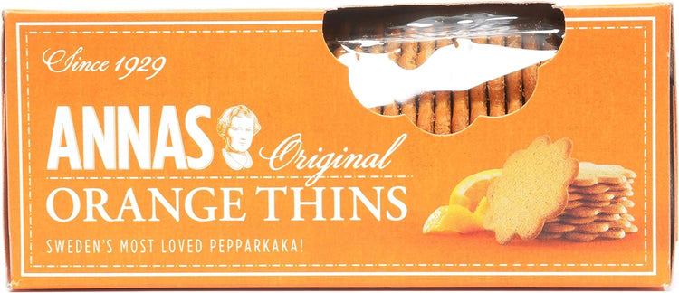 Annas Original Orange Thins Biscuit 150g Swedens Most Loved Pepparkaka Pack of 9