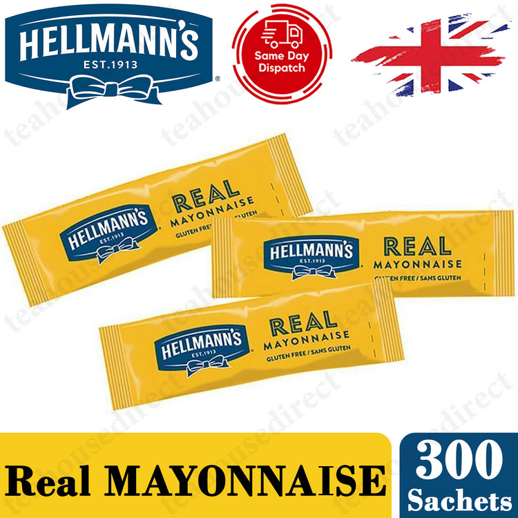 300 x Hellmann's Mayonnaise Mayo Sauce Individual 10ml Sachets