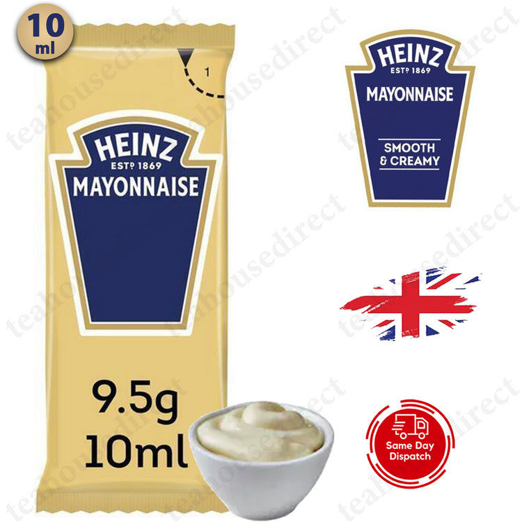 10 x Heinz Mayonnaise Sachets 10ml Individual Single Portion