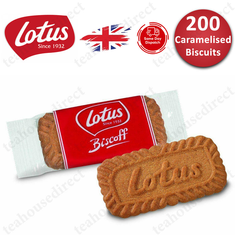 200 x Lotus Biscoff Caramelised Biscuits - Individually Wrapped