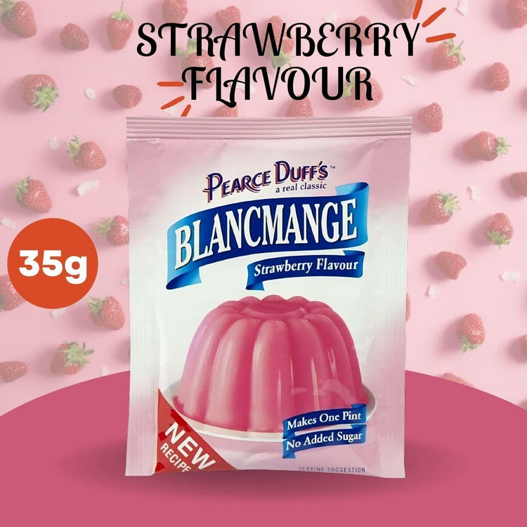 Pearce Duffs Blancmange Strawberry Custard Flavour with Delicious Taste 35g X 6