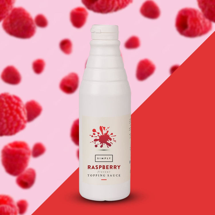 Simply Raspberry Topping Sauce 1L Dessert Sauce Pack of 2