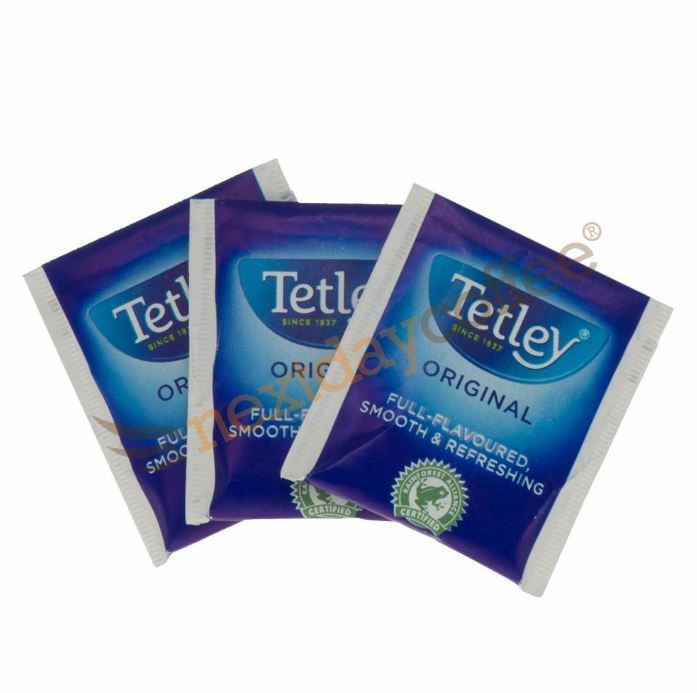 25 x Tetley Tea Bags Sachets - Individual Enveloped Tagged Tea Bags - Black Tea
