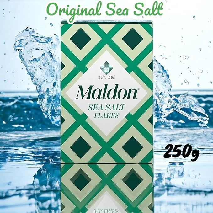 Maldon Original Sea Salt Flakes Natural Light Texture Artisanal Heritage 250g