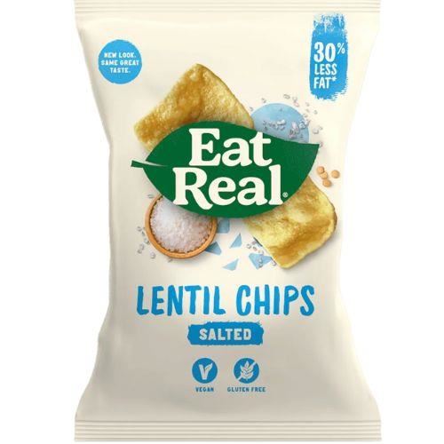 Eat Real Lentil Chips Sea Salt (113g x 10) Perfect Chips 6 Boxes