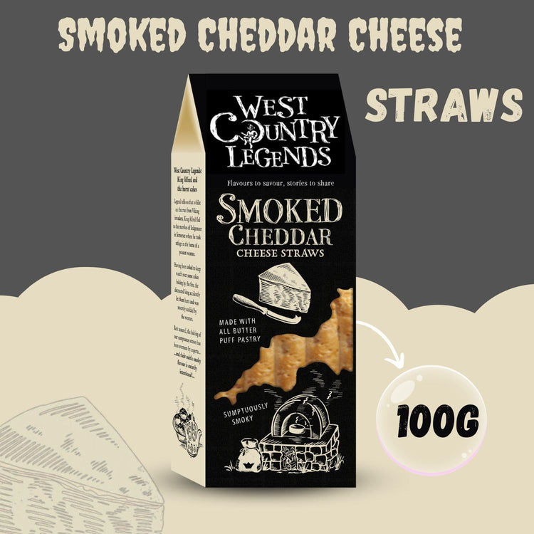 West Country Legends Smoked Cheddar Cheese Straws Sumptuously Smoky 100g X 5