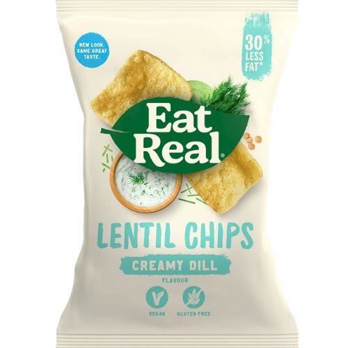 Eat Real Lentil Chips Creamy Dill (113g x 10) Perfect Chips 2 Boxes