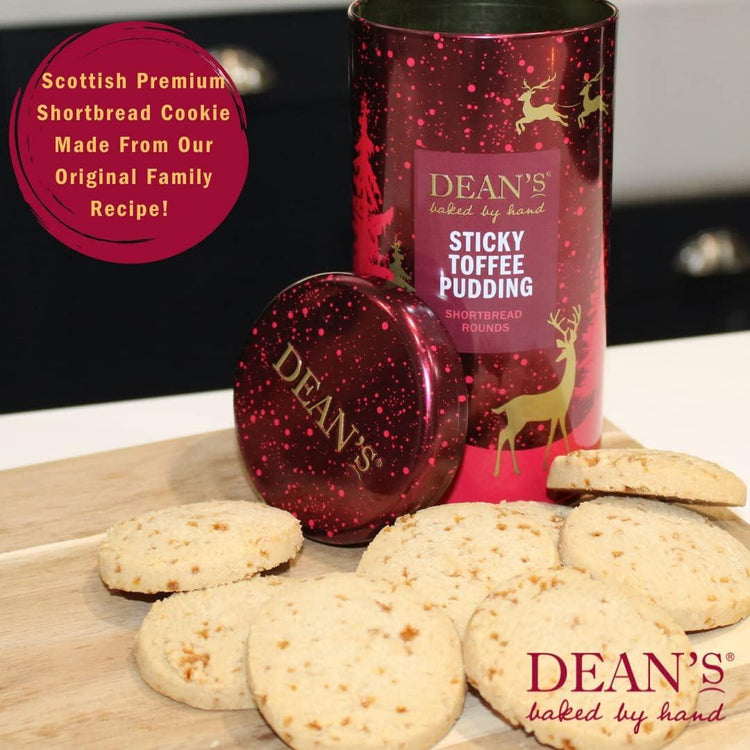 Dean's Sticky Toffee Pudding Shortbread Rounds 150g Toffee Biscuit Pack of 5