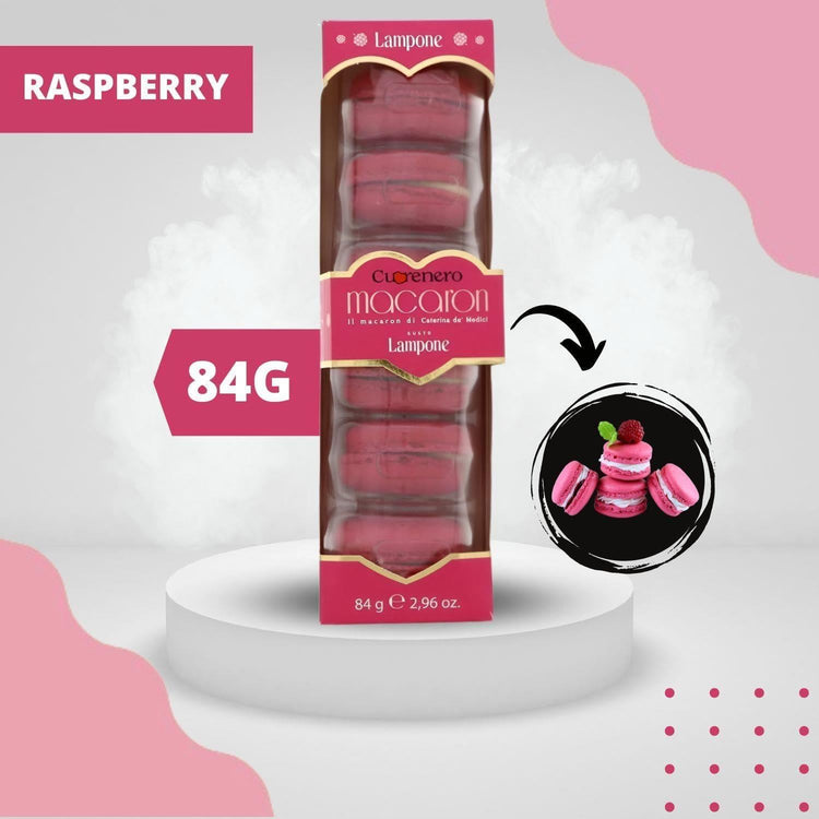 Cuorenero Light & Luscious Macarons Raspberry Flavor & Delicious Taste 84g X 5