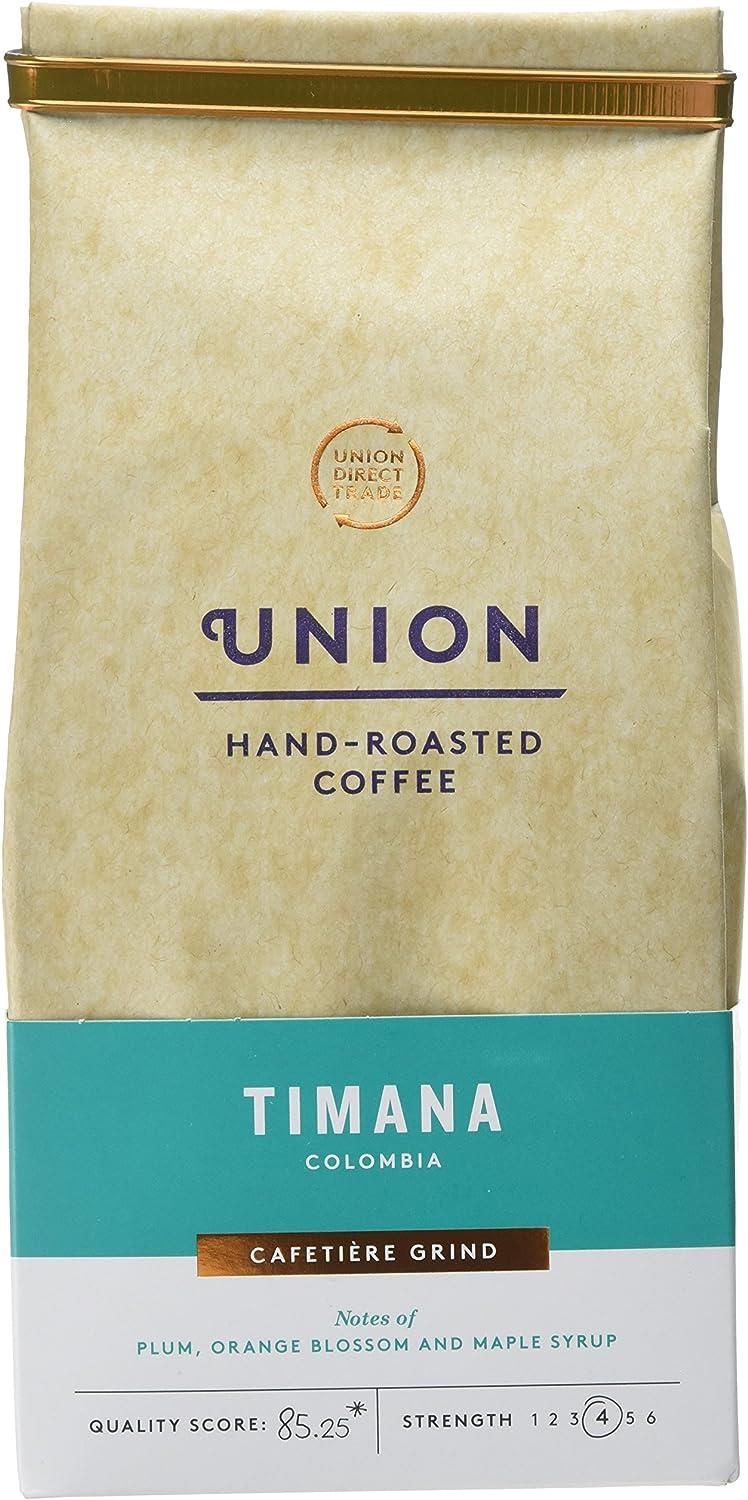 Union Hand Roasted Coffee Timana Colombia Ground Coffee 200g (Pack of 2)