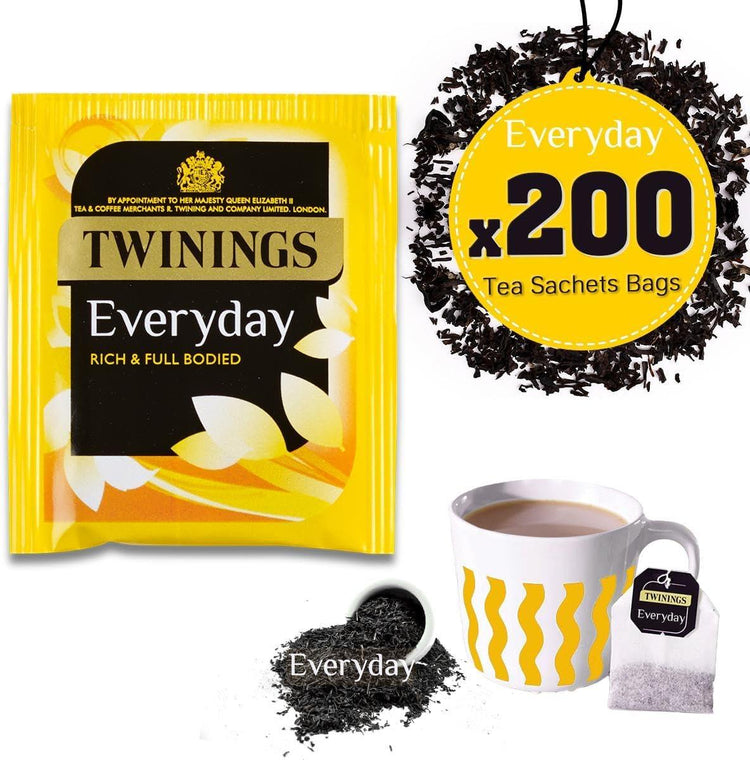 Twinings Every Day Tea 200 Tea Sachets Pack and Savoring Life'S Moments | Tea for Every Occasion | Consistent Quality and Taste |Gift Box for Tea Lovers