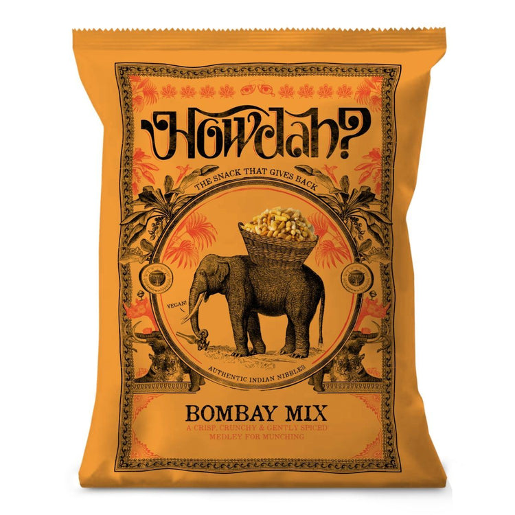 Howdah Bombay Mix 150g Sweet, Savory and Spicy Delicious Crispy Snacks Pack of 6