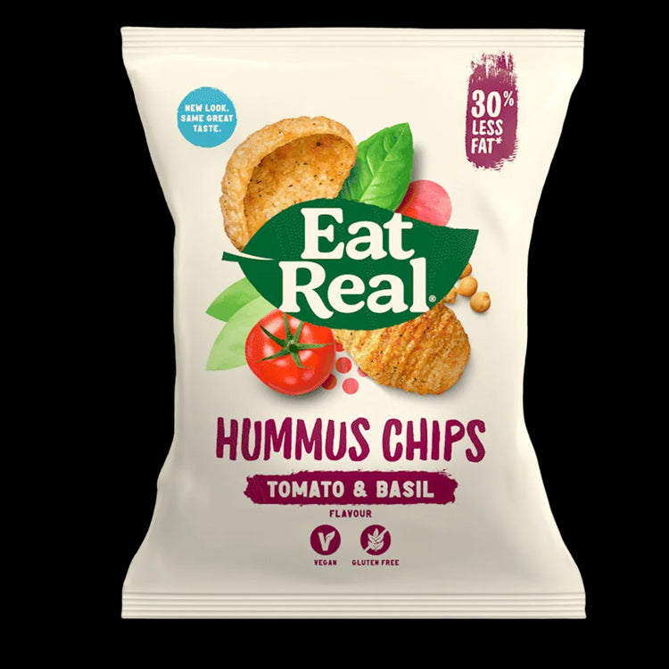 Eat Real SMALL Hummus Chips (45g x 12) Perfect Chips 4 Boxes