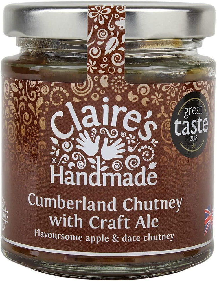 Claire's Handmade Cumberland Chutney with Craft Ale Delicious Flavor 200g X 2