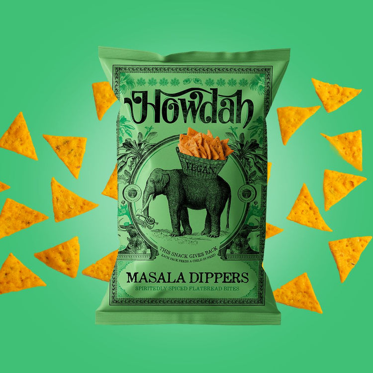 Howdah Masala Dippers Chips 150g Savory Spicy Delicious Chili Powder Pack of 10