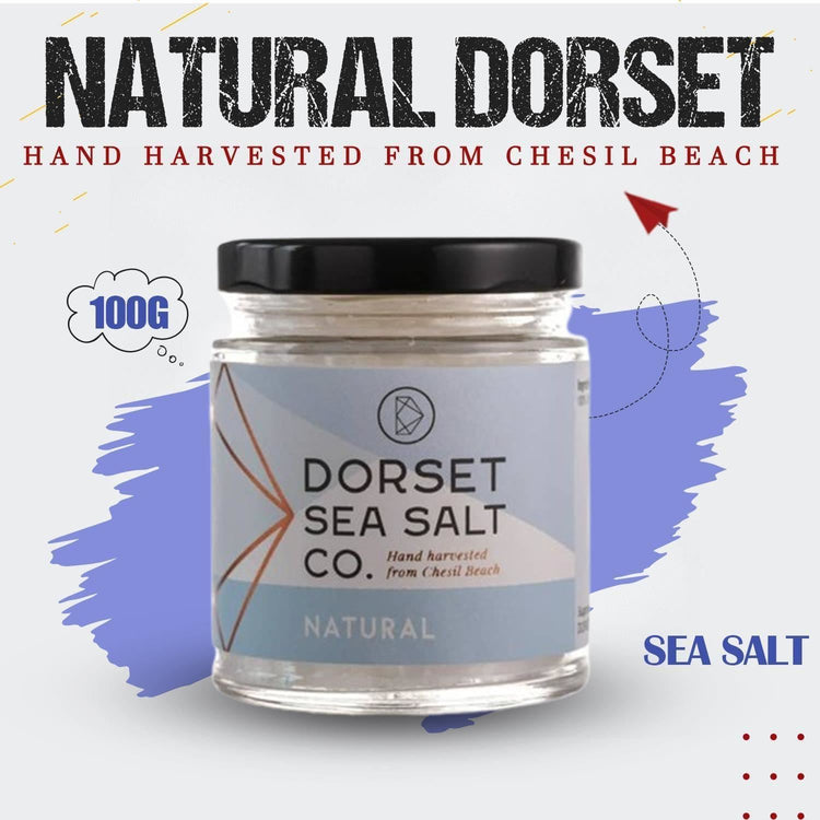 Dorset Sea Salt Natural Infused Hand Harvested From Chesil Beach and & 100g X 2