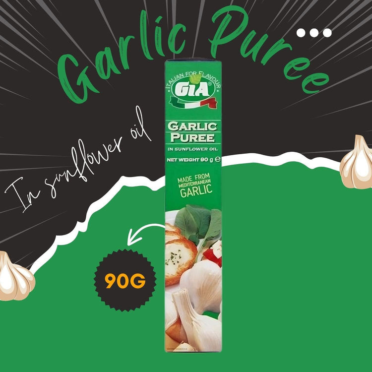 GIA Garlic Puree Net Weight Strong Delicious Flavour & Spread Dish Taste 60g X 2