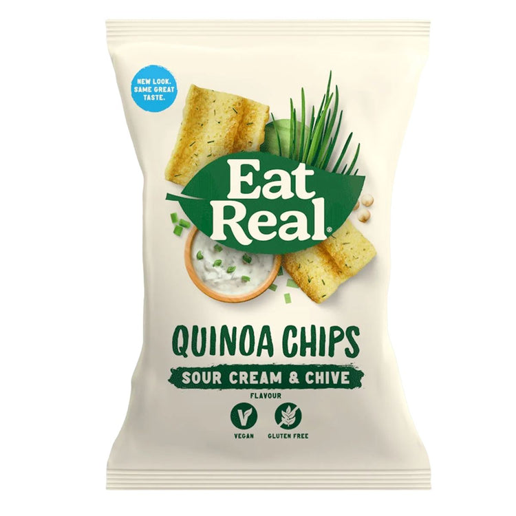 Eat Real Quinoa Chips Sour Cream & Chive (80gx10) Perfect Chips 2 Boxes