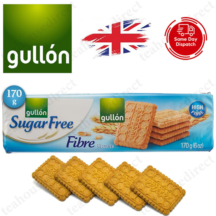 Gullon SUGAR FREE Fibre Biscuits, 170 g (Pack of 1)