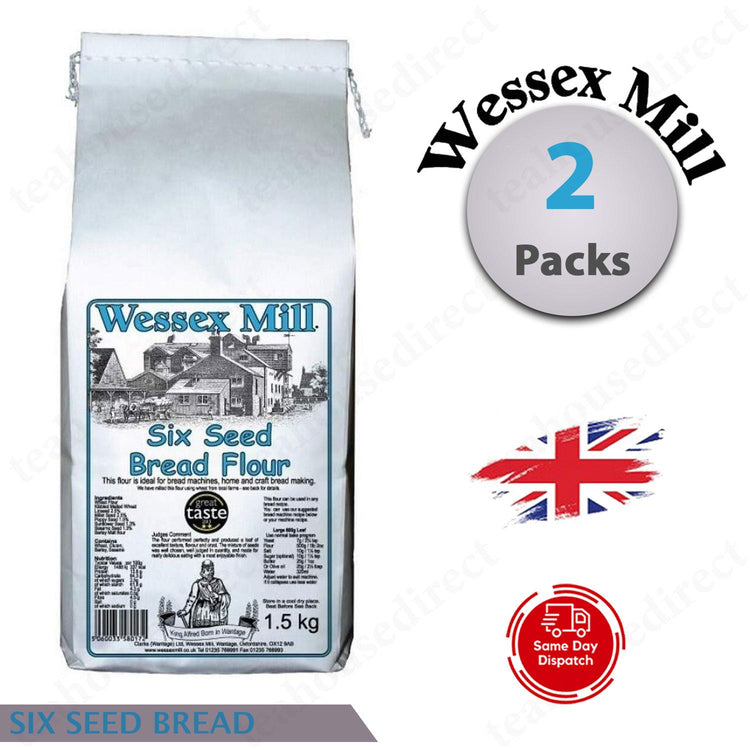 Wessex Mill Flour Six Seed Bread Flour 1.5 kg (Pack of 2)