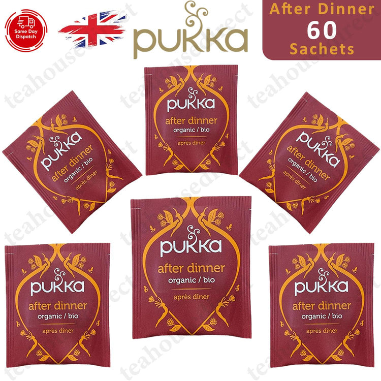 Pukka Herbal Organic Teas Tea Sachets - After Dinner (20 to 1000 Sachets)
