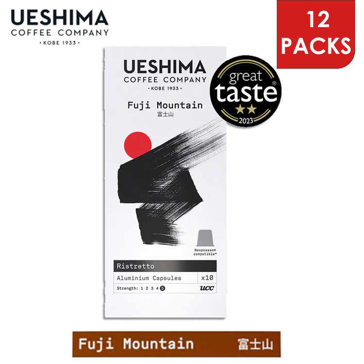 Ueshima Fuji Mountain Our Dark Roasted Blend Ristretto Coffee Capsules 12 Packs