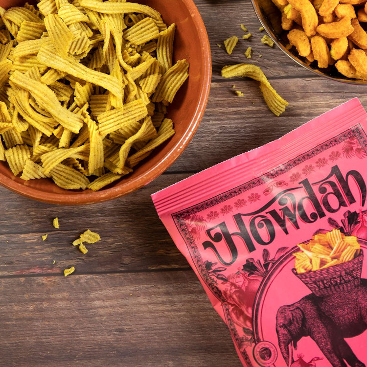 Howdah Bombay Sweet Chilli Chips 130g Sweet Spicy Kashmiri Chili Powder 9 Packs