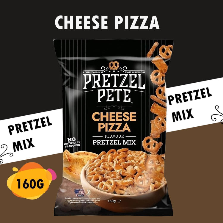 Pretzel Pete Cheese Pizza Pretzel Mix Seasoned Pretzel Pieces Delicious 160g X 4
