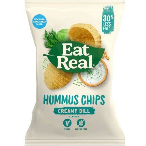 Eat Real Hummus Chips Creamy Dill (135g x 10) Perfect Chips 6 Boxes