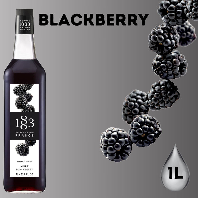 1883 Maison Routin Premium Blackberry 1Ltr Syrup Pack of 2