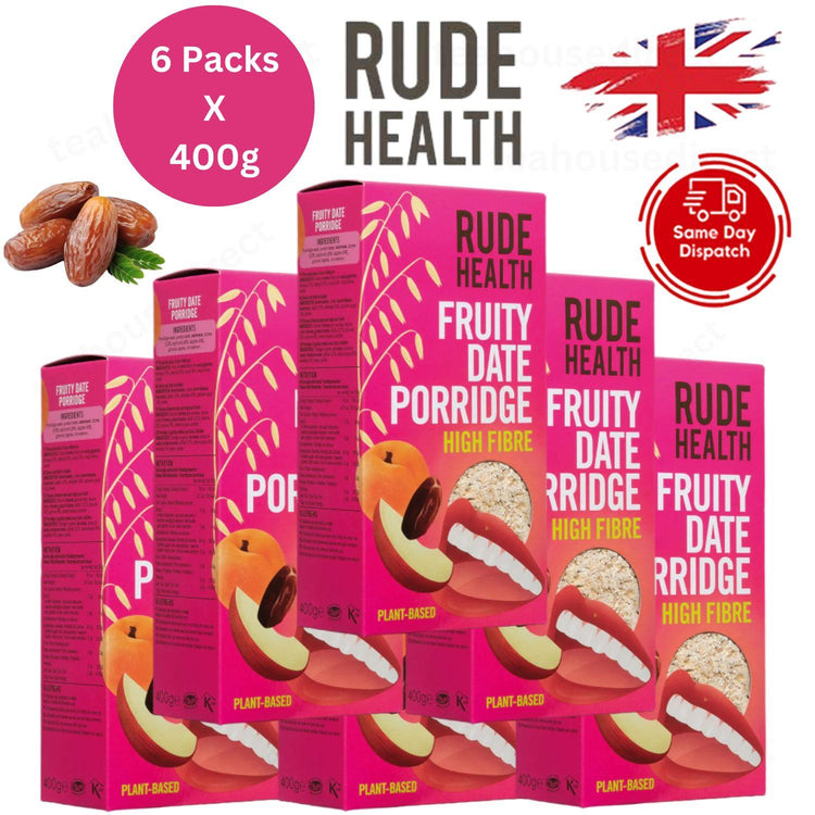 Rude Health Fruity Date Porridge, 400g - 6 Packs