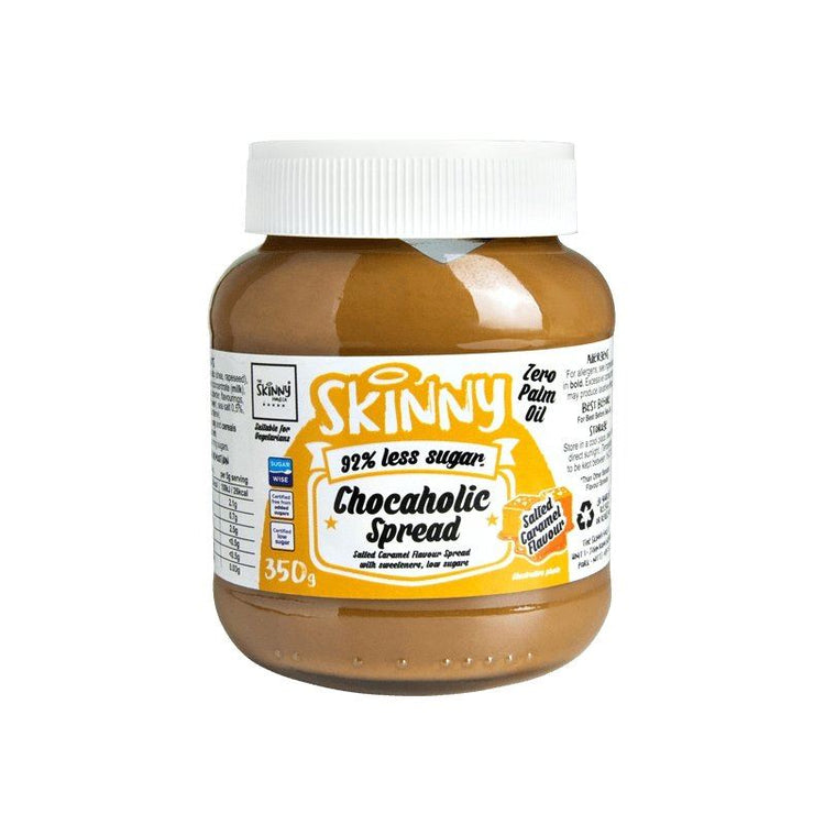 Skinny Spread Chocolate Salted Caramel Chocaholic 350g Low Sugar Jam 5 Packs