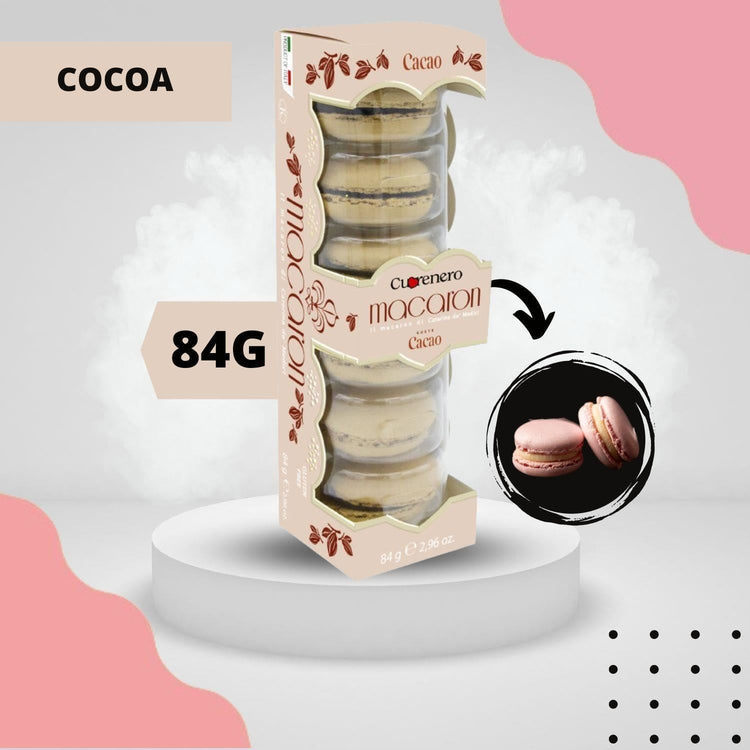Cuorenero Light & Luscious Macarons Cocoa Flavor & Delicious Taste 84g