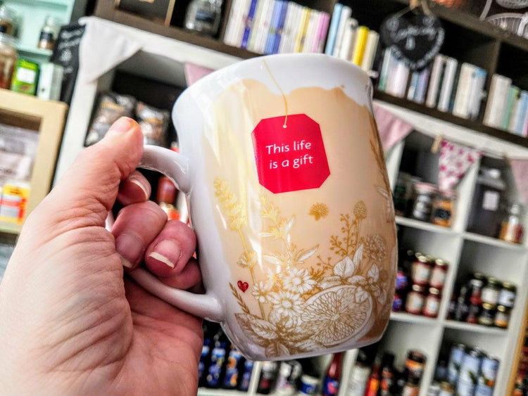 Yogi Ceramic Tea Coffee Mug - Life Is A Gift - Birthday Xmas Present