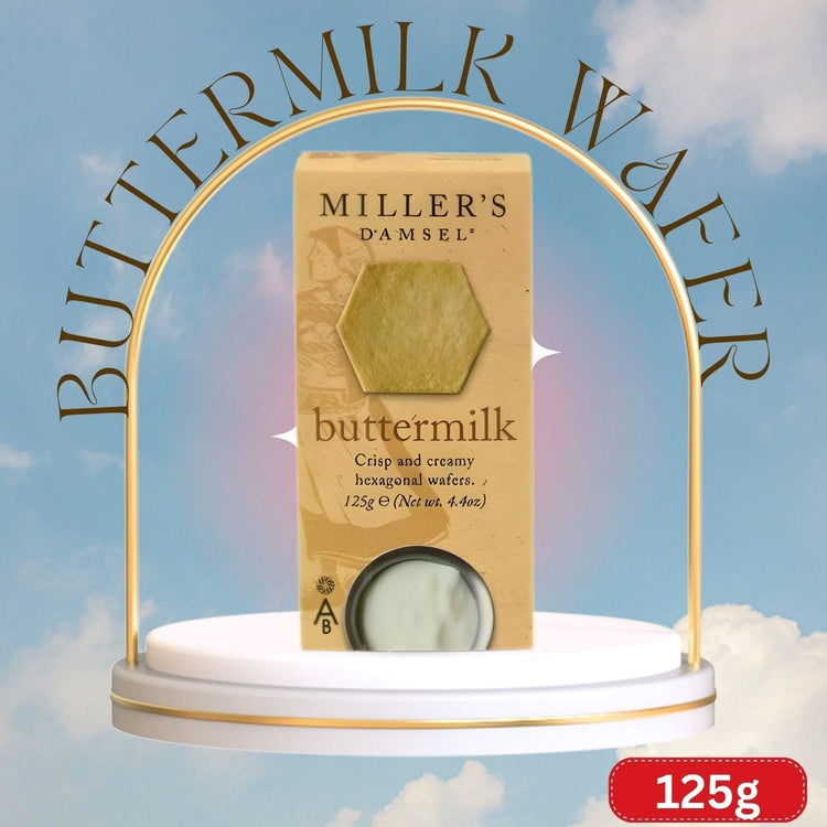 Miller's Damsels Buttermilk Crisp & Creamy Hexagonal Wafer Delicious 125g X 1
