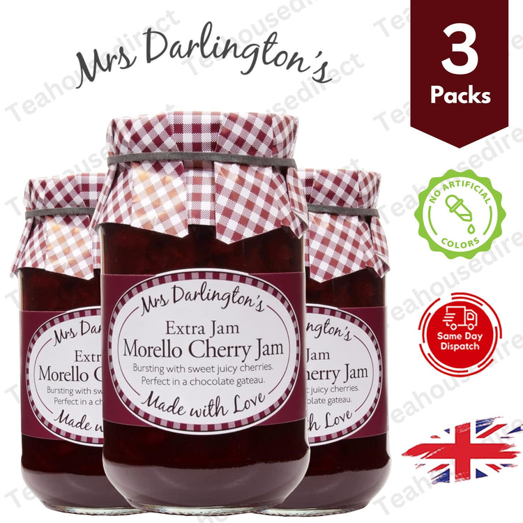 Darlington's Morello Cherry Jam 340g, A Jar of Cherry Indulgence 3 Packs