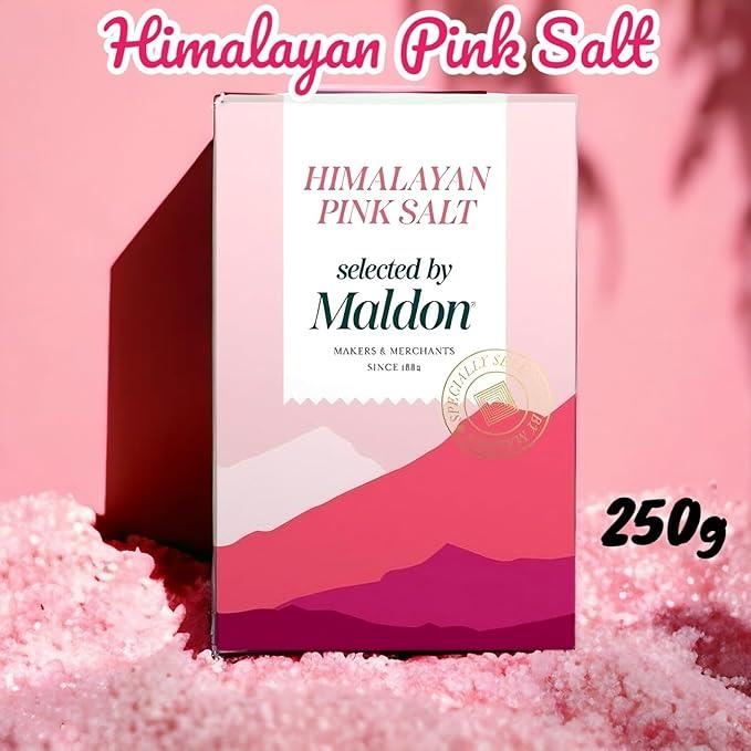 Maldon Himalayan Pink Sea Salt Natural Light Texture Artisanal Heritage 250g X 4